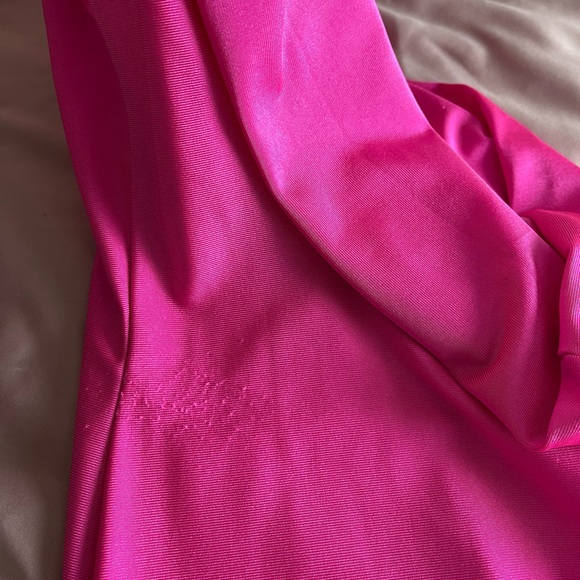 Barbie Pink Slinky Open Back Cowl Dress - Picture 12 of 13